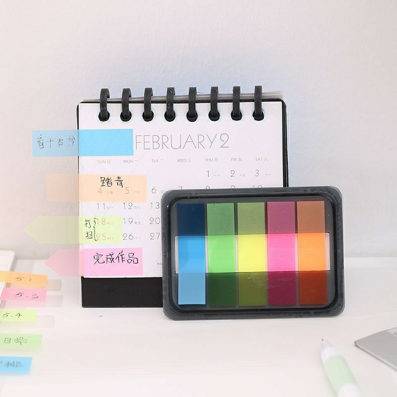 

INDEX STICKY NOTES MEMO TRANSPARANT 5 WARNA WITH DISPENSER