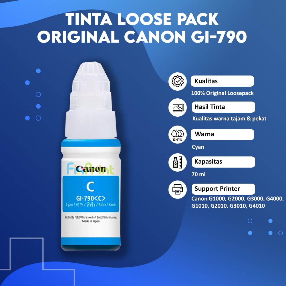 Tinta Refill Loose Pack Original Canon G1010 G2010 G3010 G4010 Cyan original Ink No Box