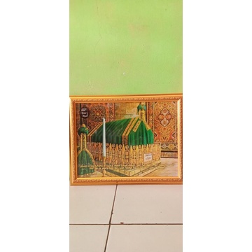 Bingkai foto makam nabi Muhammad Saw ukuran 30x40 &amp; para habaib lainnya bisa request ya