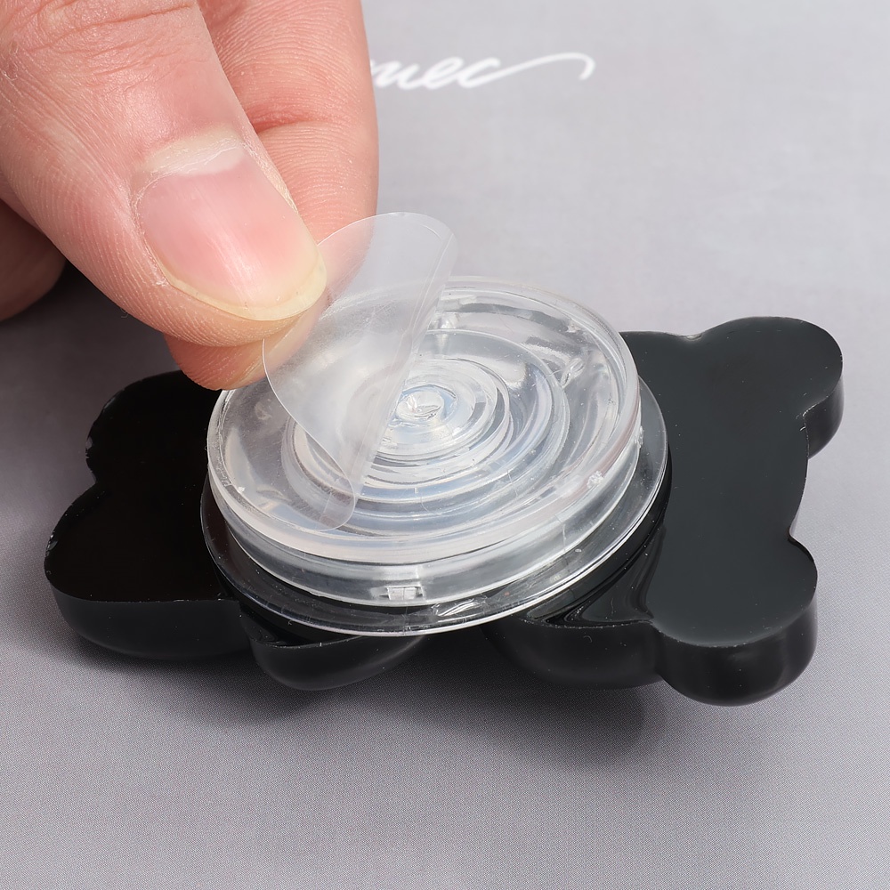 Ring Holder Hp Bentuk Beruang 3D Transparan Untuk Samsung / Xiaomi