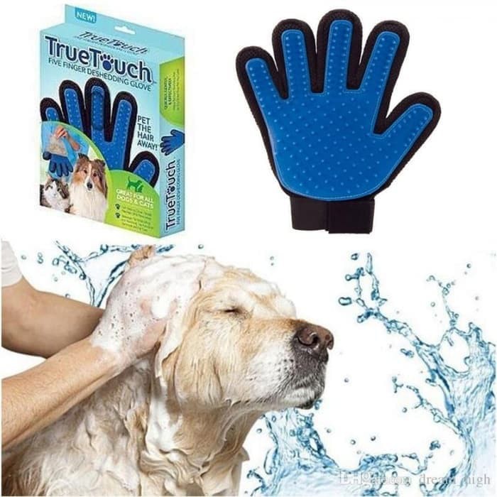 True Touch Pet Deshedding Glove Sarung Tangan Grooming Kucing Anjing Groom Cat Dog