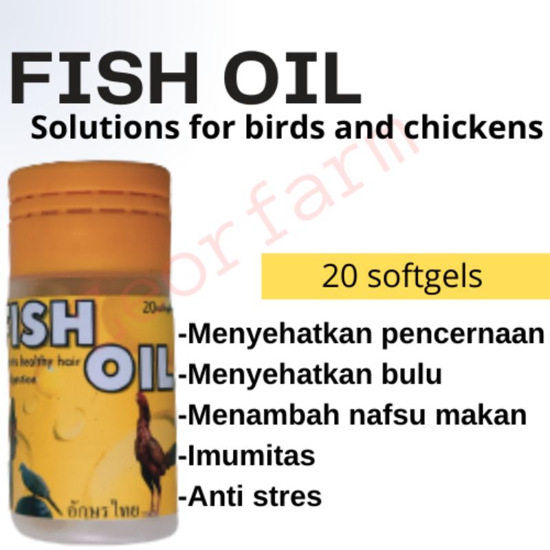 vitamin untuk ayam dan burung fish oil zeorfarm