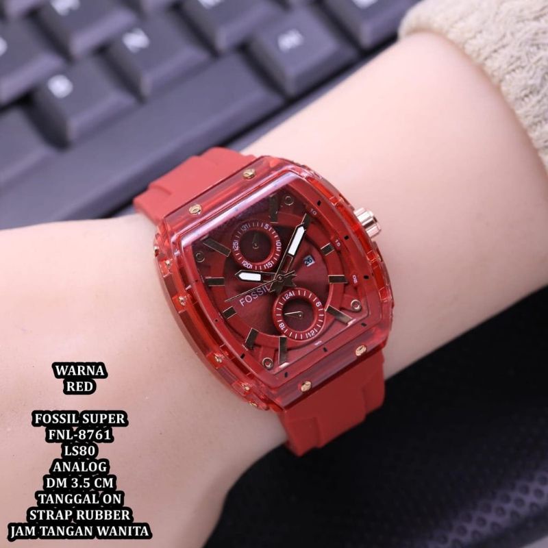 Jam Tangan F0ssil Rubber Jam Tangan Terlaris Pria Wanita Hot Seller