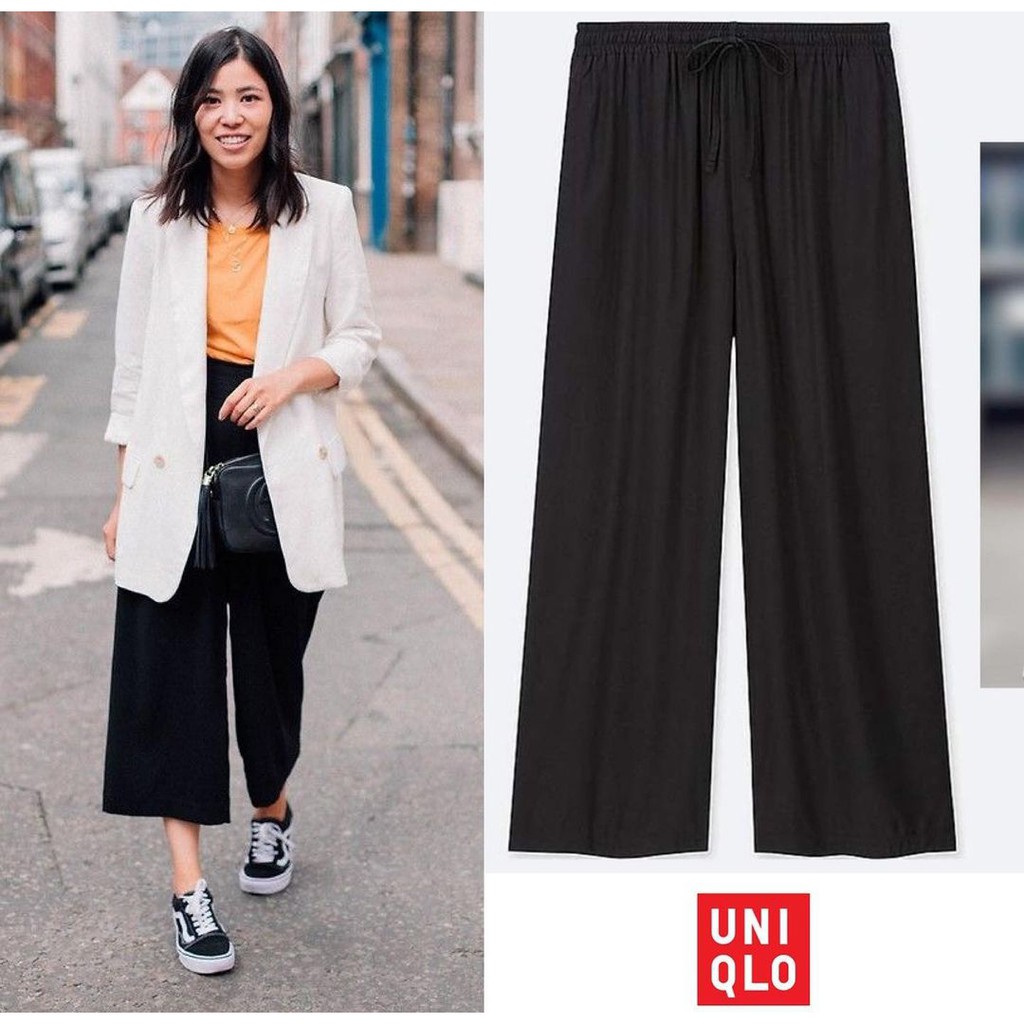 Uniqlo Drape Wide Pants - Kulot Panjang Wanita-5