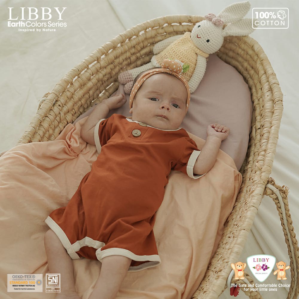 Libby 0-2 Tahun Romper Earth Series Flynn Romper Anak Bayi Premium Quality-2