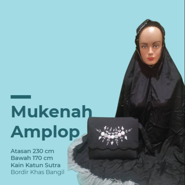Mukena Dewasa + Tas Amplop Motif Bunga Timbul