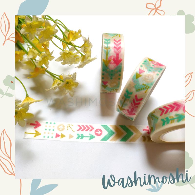 

Washimoshi Masking Washi Tape Arrows Design (10 meter)