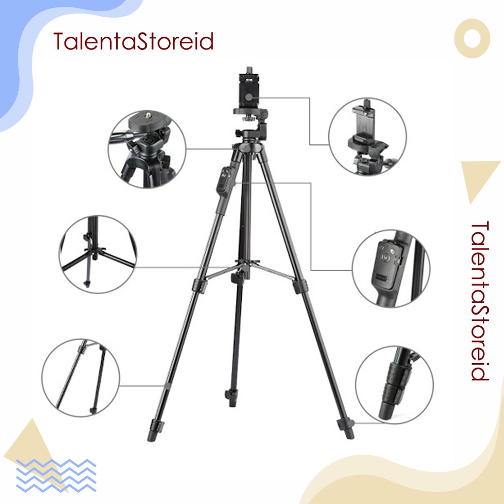 Tongsis Tripod 2 in 1 Yunteng VCT-5208 Remote Shutter Bluetooth