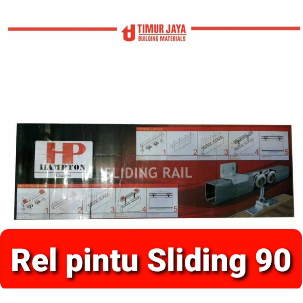 Rel Pintu Geser Sliding Rail Hampton Geser 2 Meter Pintu 90 cm Deckson