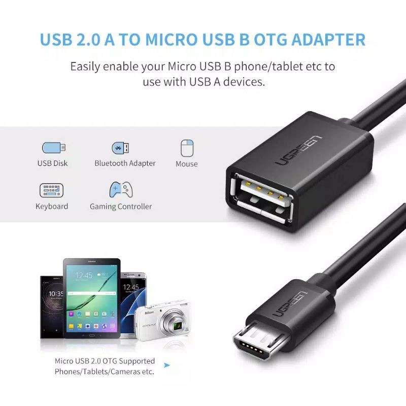 UGREEN USB 2.0 to Micro USB OTG Cable Adapter