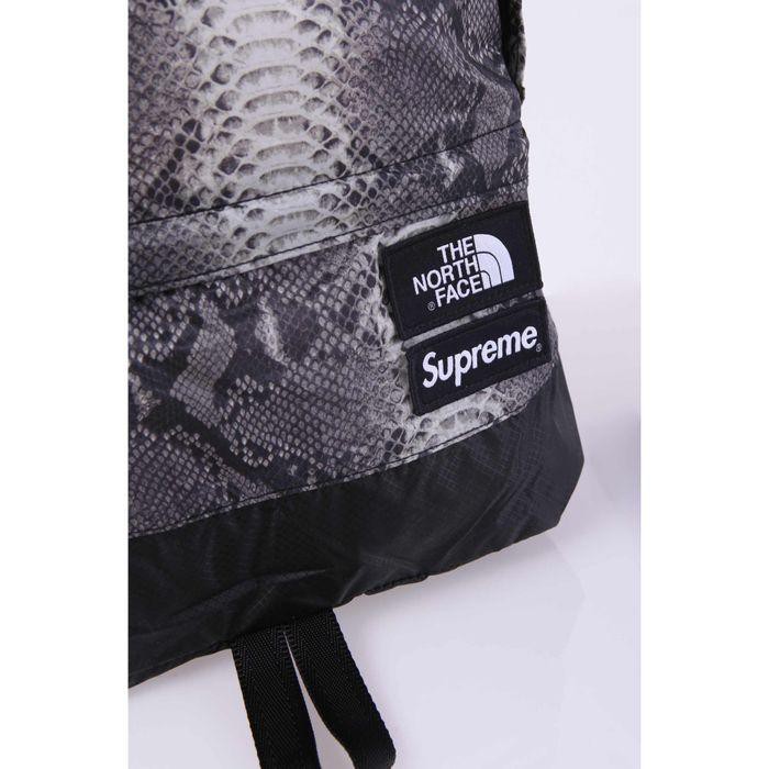 supreme north face snakeskin duffle bag