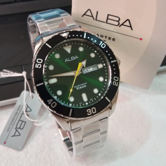 [ PROMO-TERMURAH ] Jam Tangan Alba Pria ALBA AJ6111X1 AJ6111 Analog Stainless Steel Original Garansi