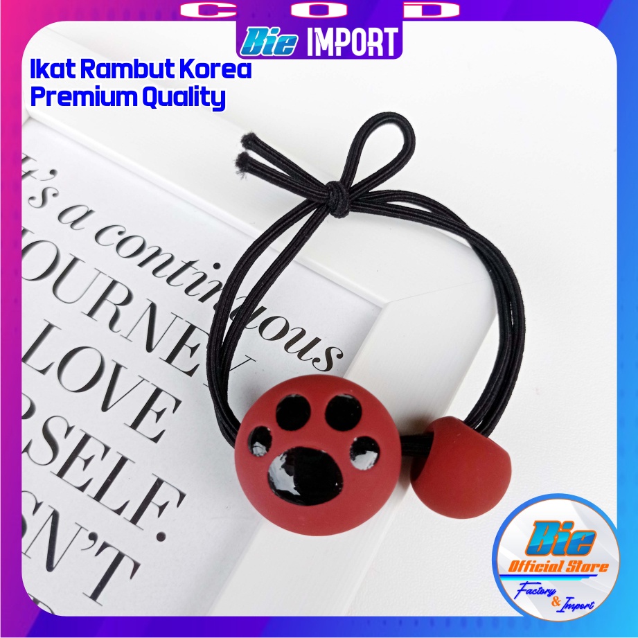 Ikat Rambut Korea Premium Elastis Warna Hitam