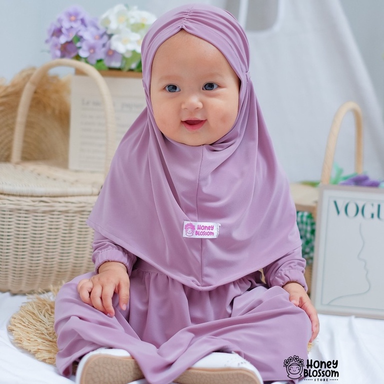 HoneyBlossom - gamis anak bayi perempuan / gamis bayi perempuan / gamis bayi polos 6 12 bulan cantik lylia