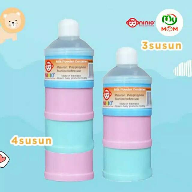 Tempat Susu Ninio 4 Susun/3 Susun / Milk Powder Container