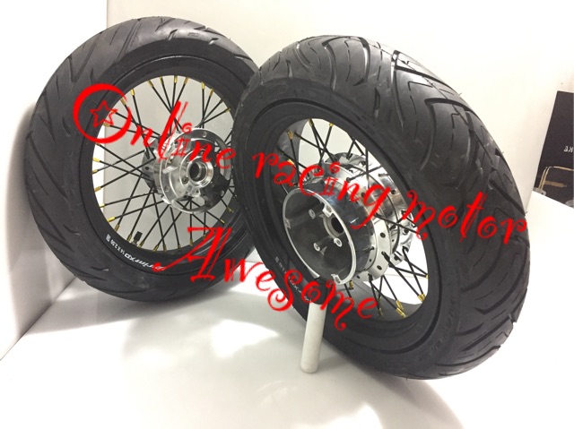 Velg yamaha nmax ring14 sepaket ban jari&quot; velg tapak lebar 250x350 rakit jadi