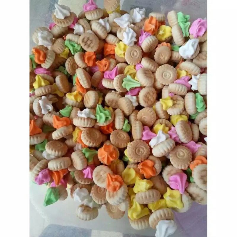 

1 kg GEM ROSE KUE KANCING BISKUIT GULA BISKUIT WARNA