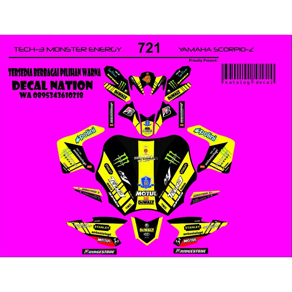 VARIASI STICKER MOTOR sticker motor stiker  decal yamaha 