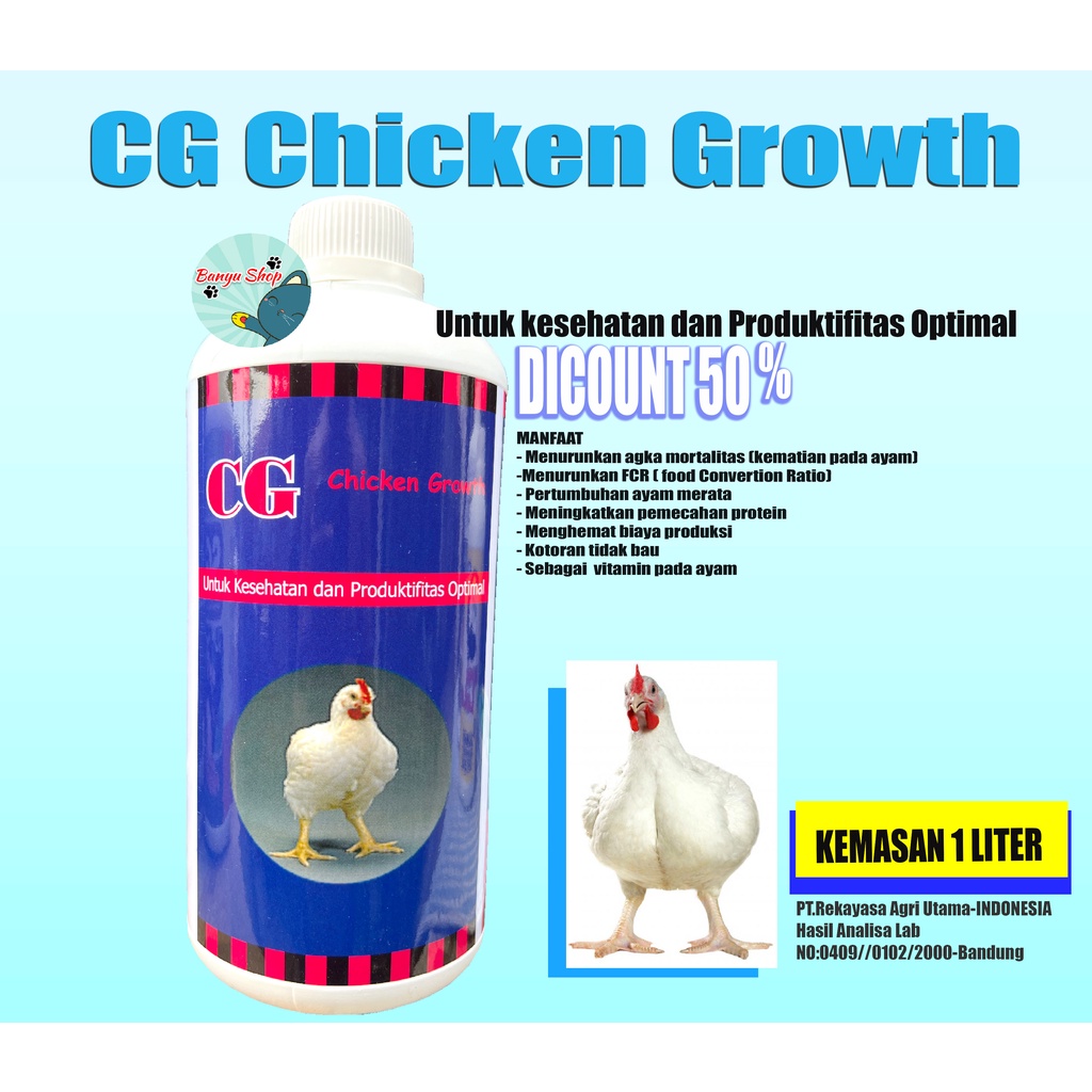 CG CHICKEN GROWTH-VITAMIN AYAM-MEMPERCEPAT PERTUMBUHAN AYAMCG CHICKEN GROWTH-VITAMIN AYAM-MEMPERCEPAT PERTUMBUHAN AYAM