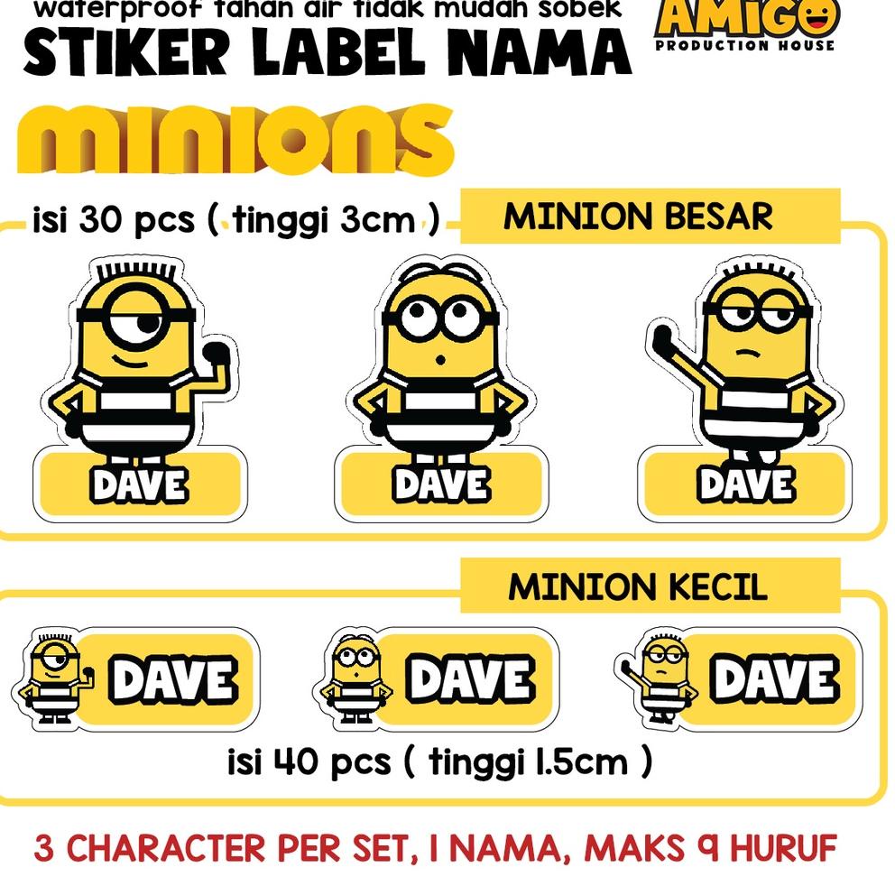 

[PRODUK 9LZWU] label nama anak Stiker gambar bt21 avengers princess minion my little pony princess harry potter kakao friend custom TGH