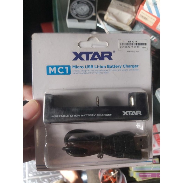 xtar mc1 charger baterai 1 slot original oten authentic