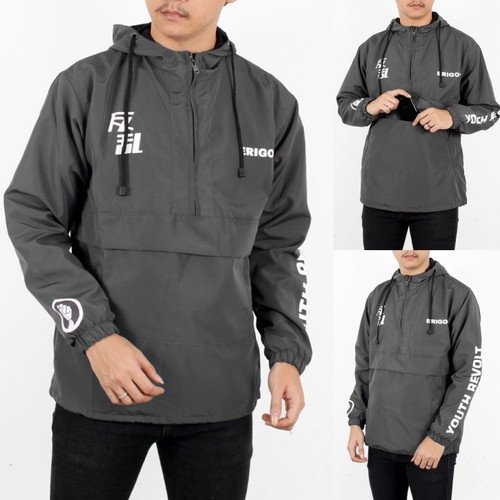 Erigo Jacket Pullover Youth Revolt Terbaru | Jaket Parasut Pullover | Jaket Erigo Apparel |Jaket Pria Parasut Pullover | Jeket Pria Distro Murah