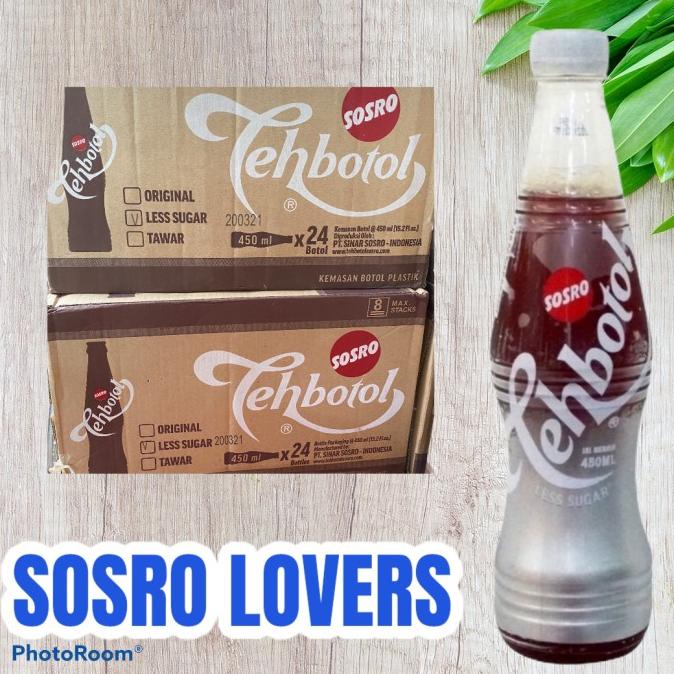 

(BISA COD) Teh Botol Less Sugar Sosro 450ml Isi 24pcs BERMUTU Kode 476