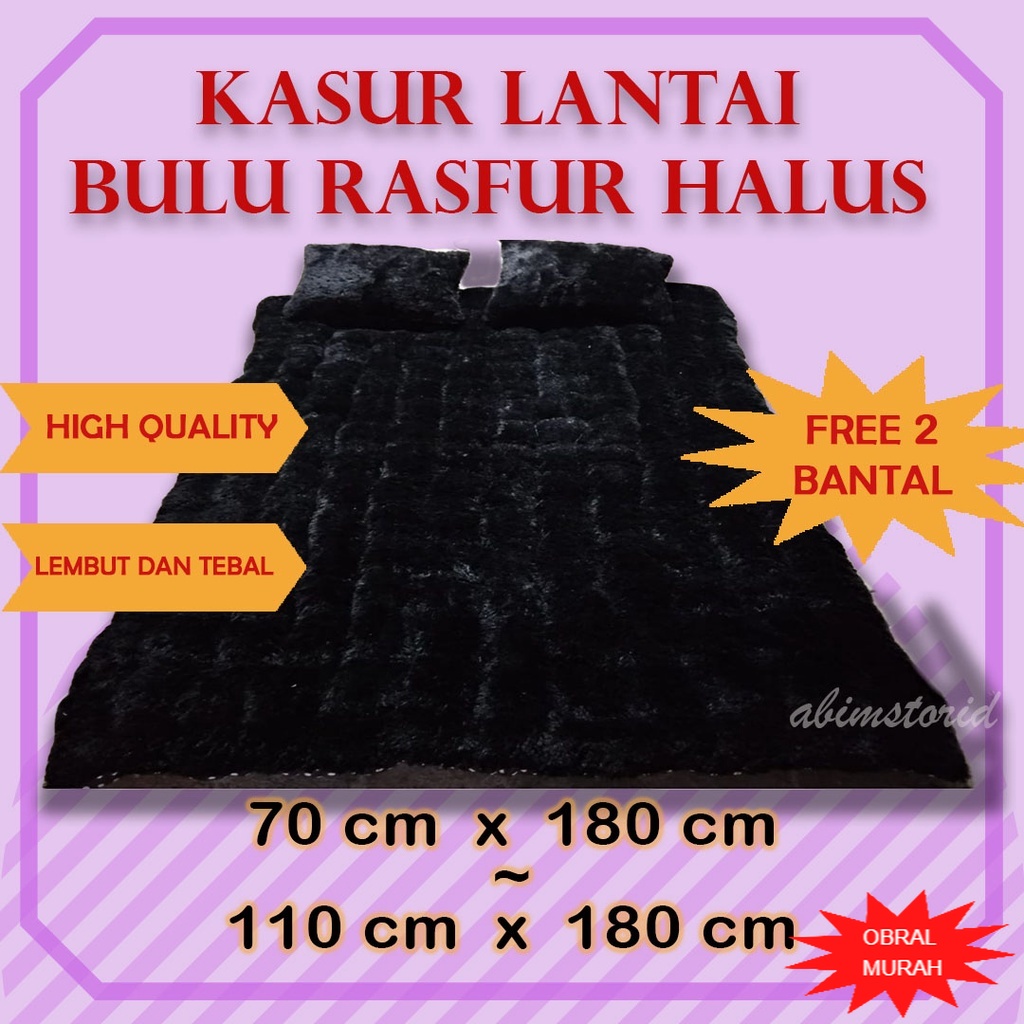 ABIMSTORID Kasur Lantai 180x110x15 cm BULU RASFUR FREE 2 Bantal  REALL PICT  Harga terbaru murah / g
