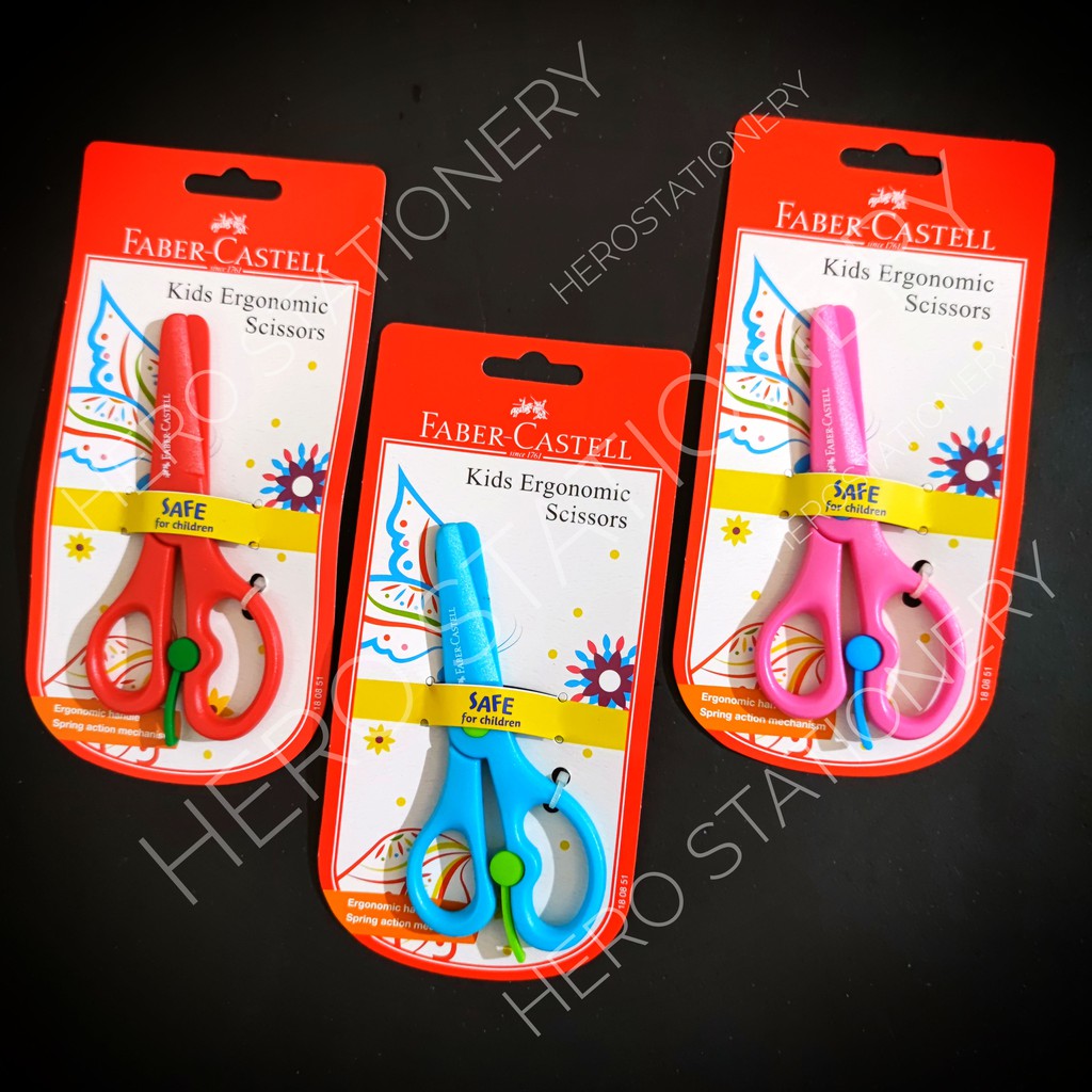 

Faber-castell kids ergonomic scissors gunting untuk belajar anak
