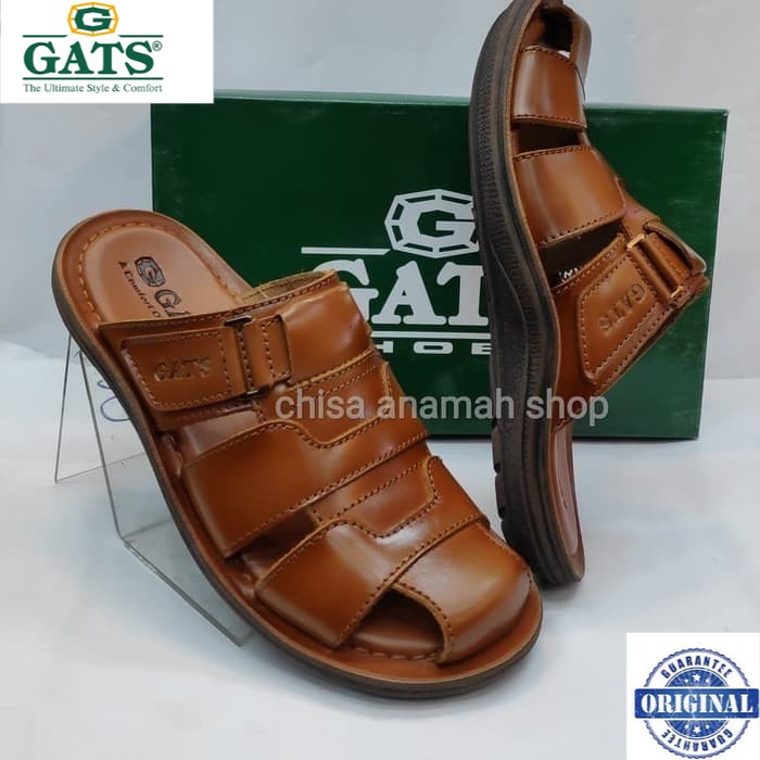 sepatu sandal gats hg 061 light brown.original by gats indonesia