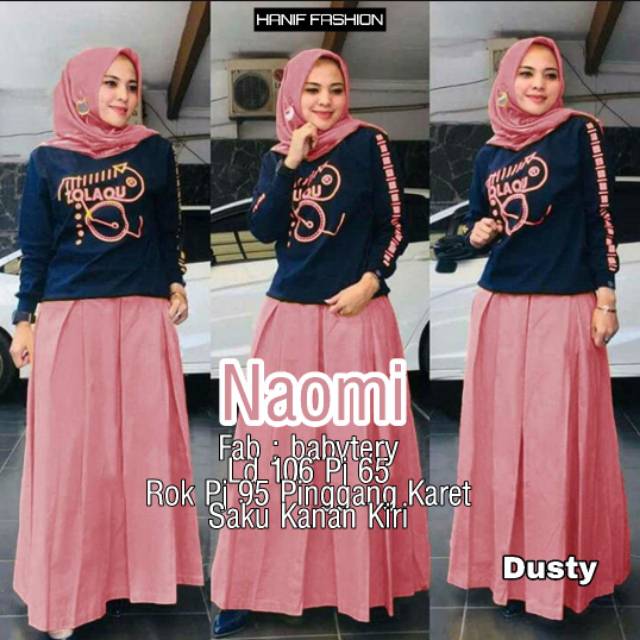 Naomi set /setelan baju dan rok murah / setelan wanita murah / baju wanita casual kondangan OOTD ...