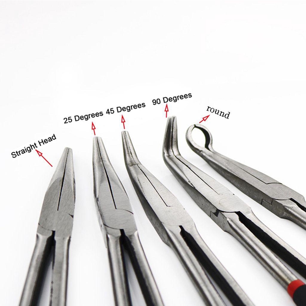 Lanfy Needle Nose Plier Extra Long 11in Grip Forceps Peralatan Mekanik Baja Berkualitas Electrician Gadget