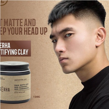 ⭐BAGUS⭐ HIS ERHA MATIFYING CLAY 120G | Pomade Rambut