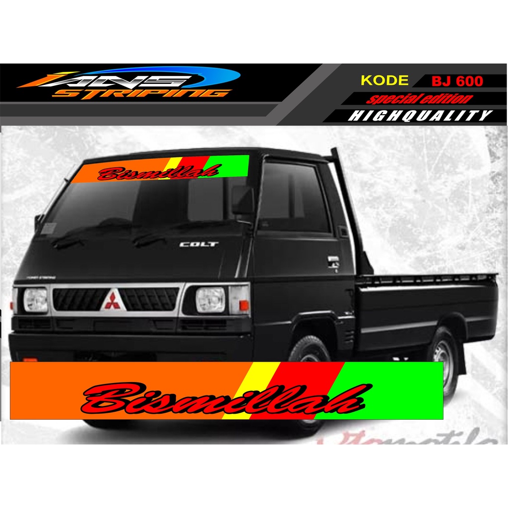 STIKER KACA DEPAN MOBIL L300 / GRANDMAX / PICK UP / CARRY / STIKER KACA DEPAN MOBIL PICK UP / DECAL STIKER PICK UP BJ600