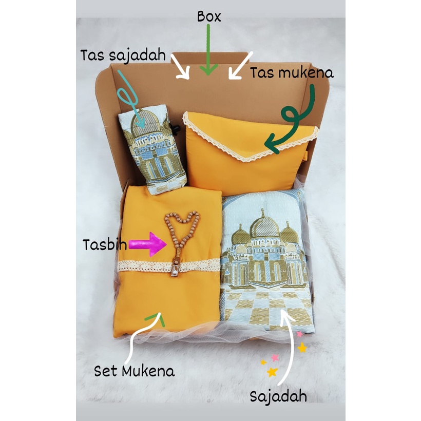 Gudang_mukenaku Hampers mukena kado mukena dewasa lengkap sajadah tasbih seserahan nikah kado guru kado lebaran