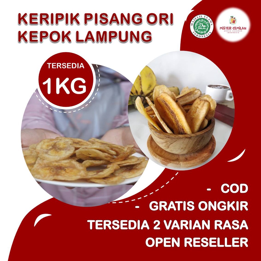 

1KG KERIPIK PISANG ORI GURIH&MANIS BY.MISTER CEMILAN