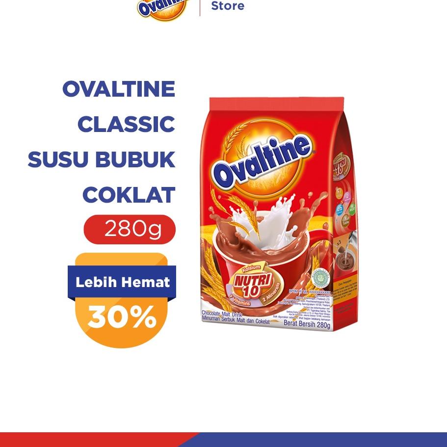 

HOT PROMO Ovaltine Classic Susu Bubuk Coklat 280g murah