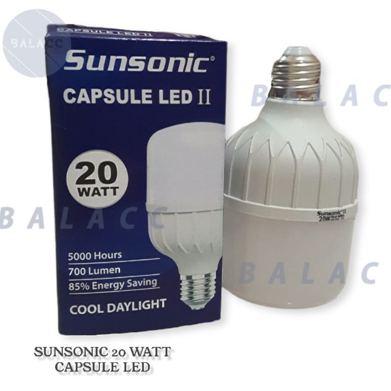 Lampu Led 20 Watt Sunsonic 20w Kapsul Tabung 20W Putih Murah SNI