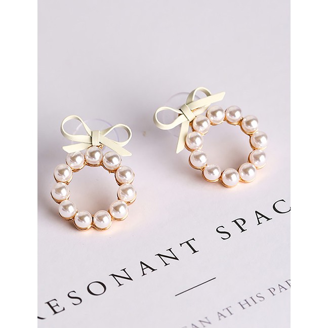 LRC Anting Tusuk Fashion Pearl Decorated F0715X