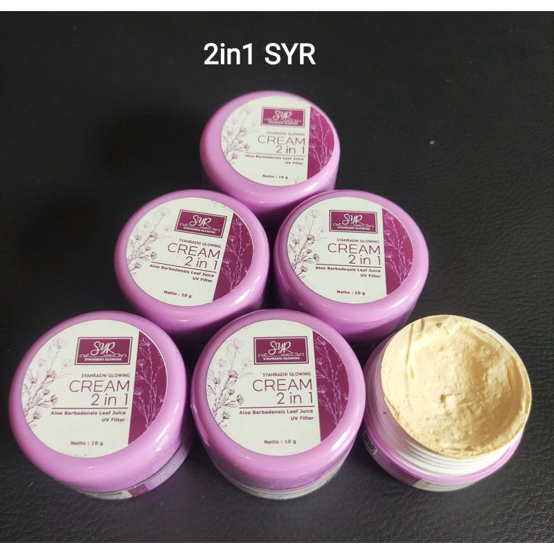 Bisa cod bpom eceran skincare cream 2in1 syahraeni glowing cream syr glowing cream syahreni glowing 