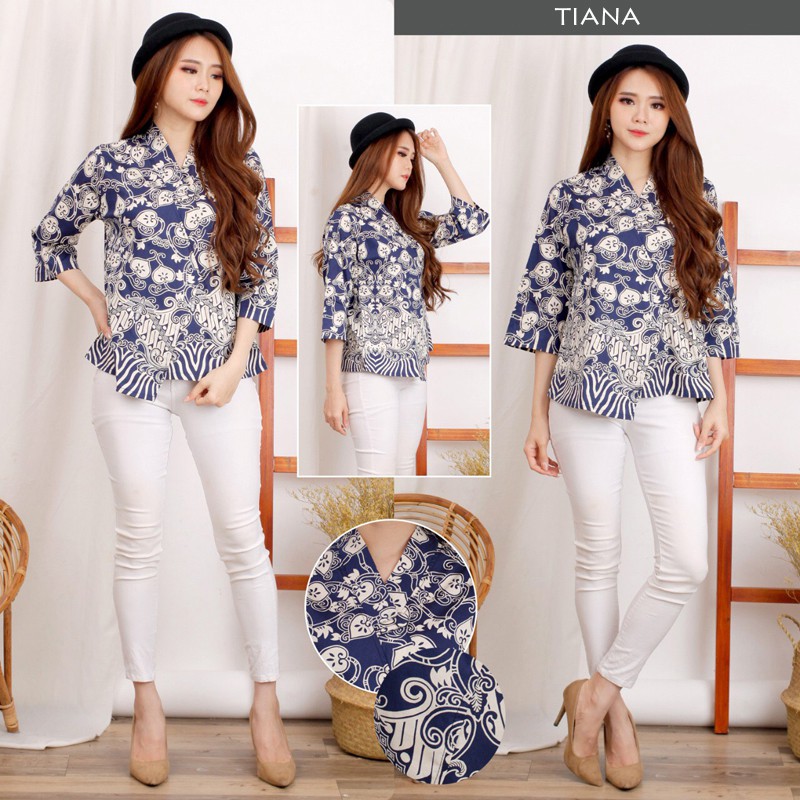 COUPLE BATIK FAMILY VA - Atasan Batik Wanita Blouse Wanita/ HANDI-TIANA