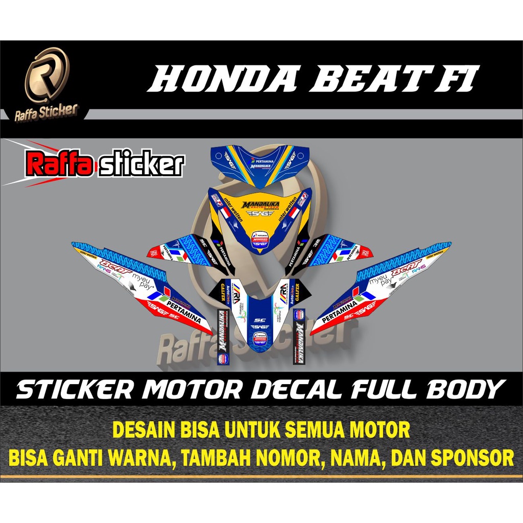 striping stiker sticker decal beat mandalika racing team beat fi 2013-2015 full body