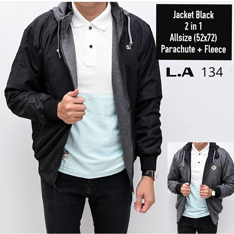 Jacket Black/Maroon