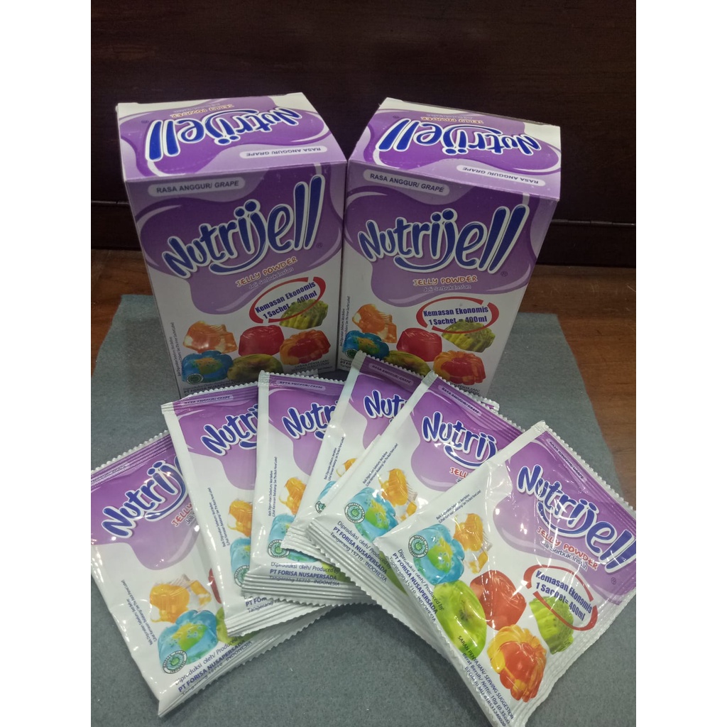 Kendi Mart - Nutrijell 10 gr Jelly Powder Nutrijel kemasan ekonomis varian rasa buah - NUTRIJELL EKONOMIS