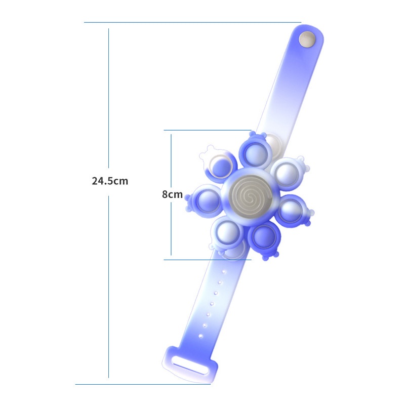 Mainan Fidget Spinner Dengan Lampu LED Bahan Silikon Untuk Anak Perempuan