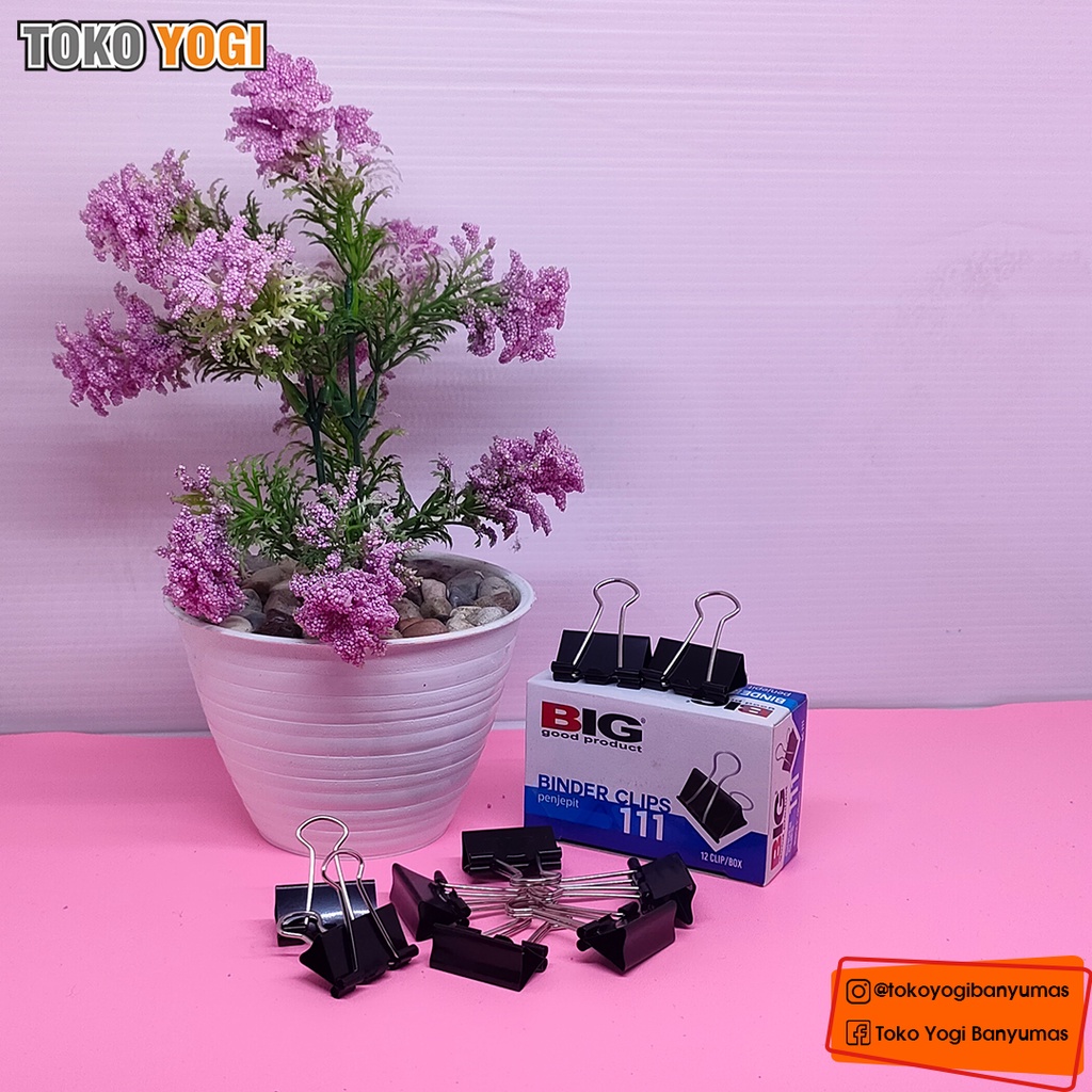 

BIG BINDER CLIPS NO.111 ISI 12 PCS/ PENJEPIT KERTAS / BINDER KLIP