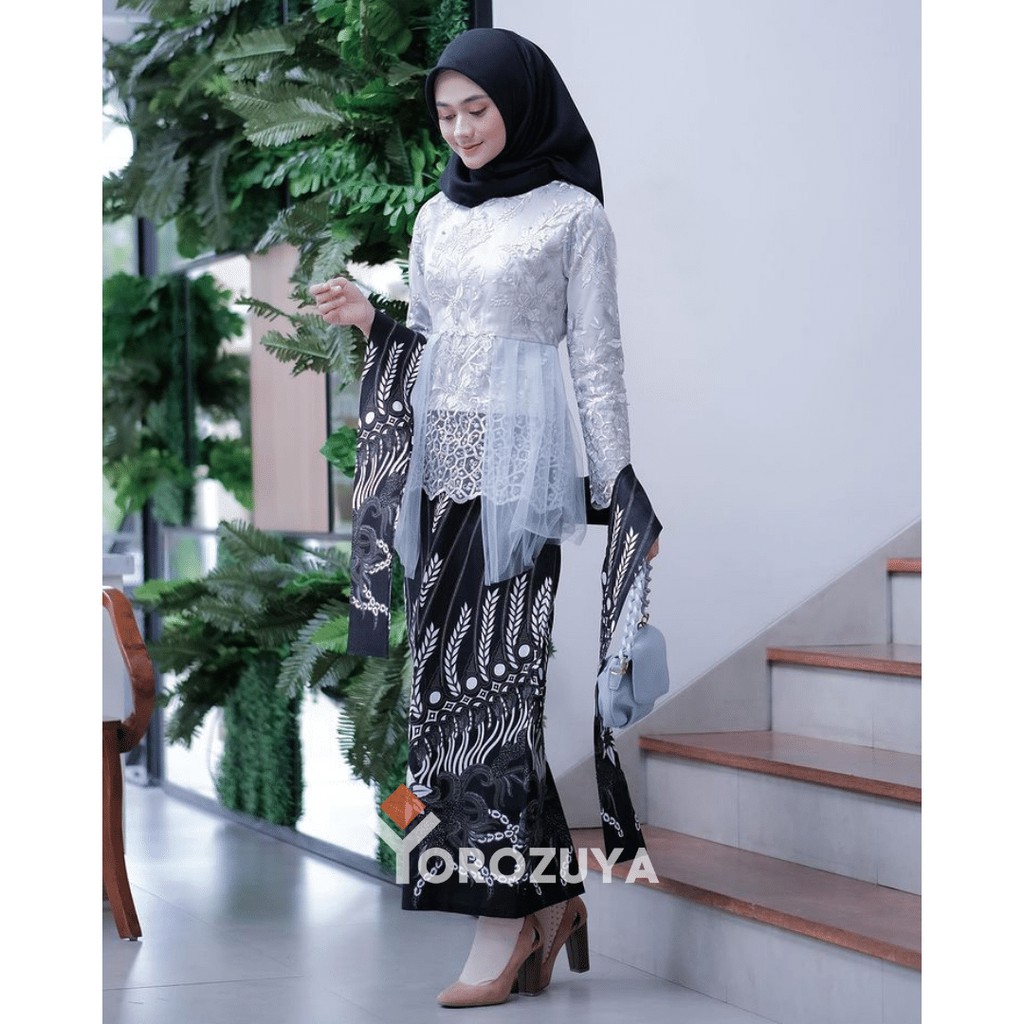 Set Couple Kebaya Modern Batik Kebaya Couple Tunangan Lamaran Wisuda Kondangan-3