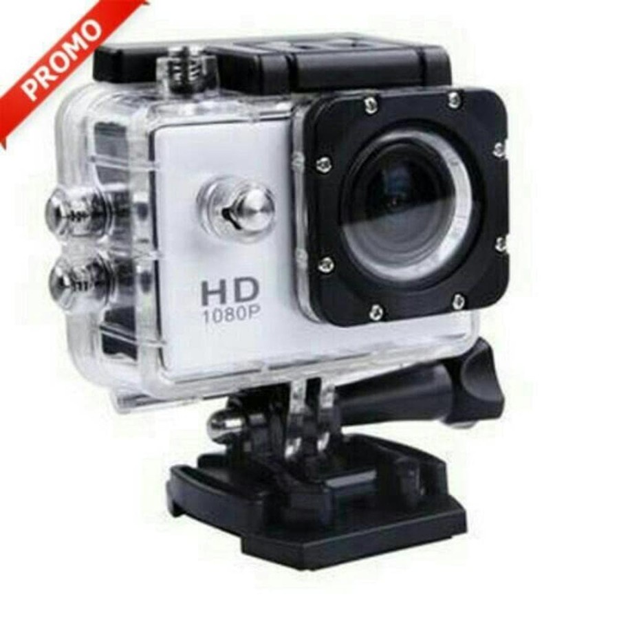 Kamera Action  4k Ultra HD Waterproof 30M - SportCam Ultra HD 4K Kamera Vlog /Diving/Travelling SATU SET LENGKAP