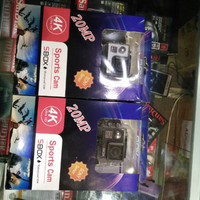 ACTION CAMERA SBOX ACTION CAM SBOX SPORTS CAM SBOX SPORTCAM SBOX - 4K UHD ( SONY SENSOR 20MP )