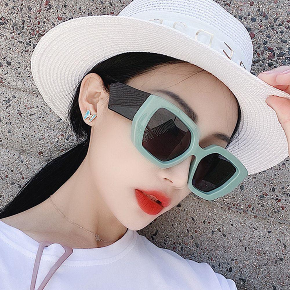 Mxbeauty Kacamata Hitam Wanita Luar Pinggir Laut Polarized Oversized Stripe Geometris Untuk Pria Shades Sun Glasses